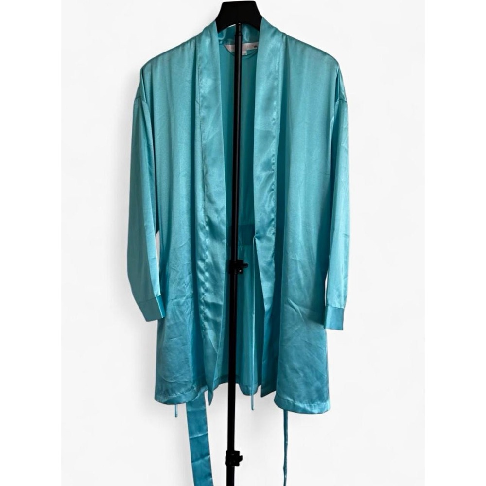 Y2K Victoria's Secret blue satin robe